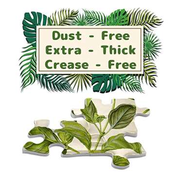 Vintage Houseplant Puzzle 1000 Pieces for Adult, Botany Succulent House Plant Puzzle, 39 Common Indoor Plants Jigsaw Puzzles