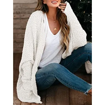 Saodimallsu Women's Oversized Popcorn Cardigan for All Occasions