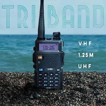 BTECH UV-5X3 Tri-Band Radio: High-Power Amateur Handheld with USB-C Charging - VHF, 1.25M, UHF - Customizable Features - Comprehensive Accessory Bundle Included