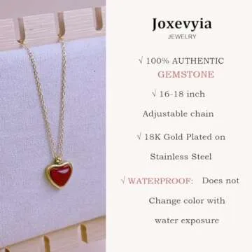Joxevyia Carnelian Necklace Elegant Dainty Gift for Her