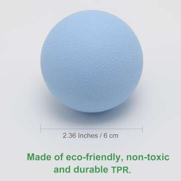 Hard Lacrosse Ball Massage Ball Therapy. Firm Trigger Point Massager Tool for Deep Tissue Yoga Physi...