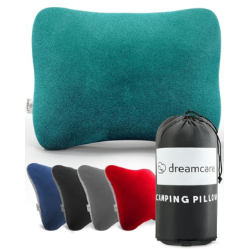 DREAMCARE Camping Pillow, Memory Foam Travel Pillow, Camping Accessories - Small Pillow Camping Esse...