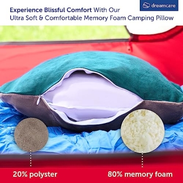 DREAMCARE Camping Pillow for Travel and Camping Comfort