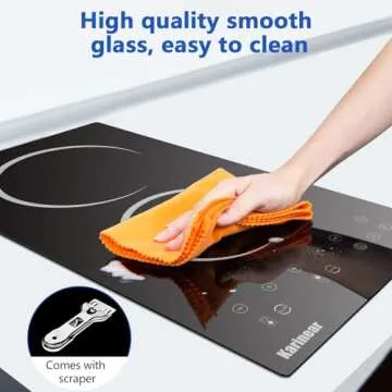 Karinear 12-Inch Electric Cooktop - Fast Cooking & Safety Features