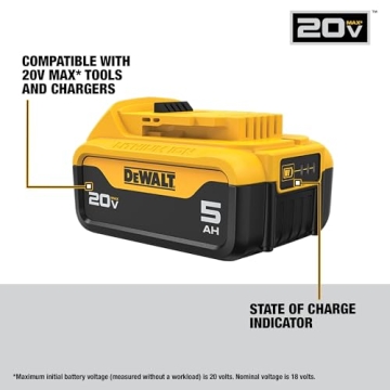 DEWALT 20V MAX 5 Ah Lithium Ion Battery 2-Pack