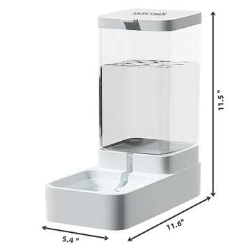 NKECOBJI Gravity Pet Feeder and Water Dispenser Set, Automatic Dog Feeder and Dog Water Dispenser for Dogs Cats Pets Animals Large Capacity(Water Feeder)
