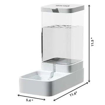 NKECOBJI Gravity Pet Feeder and Water Dispenser Set, Automatic Dog Feeder and Dog Water Dispenser for Dogs Cats Pets Animals Large Capacity(Water Feeder)