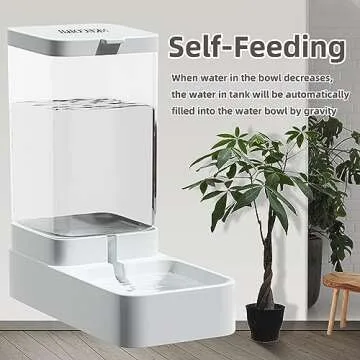 NKECOBJI Gravity Pet Feeder and Water Dispenser Set, Automatic Dog Feeder and Dog Water Dispenser for Dogs Cats Pets Animals Large Capacity(Water Feeder)