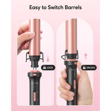 Wavytalk 5 in 1 Curling Iron with Thermal Brush Set