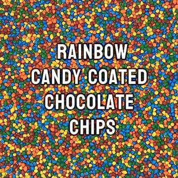 Rainbow Candy Coated Chocolate Chips | 1.5 lbs Cosmic Brownie Sprinkles | Mini Chocolate Baking Chips for Ice Cream & Cake Decorating | Kosher Nut Free Non GMO Vegan & Gluten Free | Stern’s Bakery