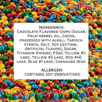 Rainbow Candy Coated Chocolate Chips | 1.5 lbs Cosmic Brownie Sprinkles | Mini Chocolate Baking Chips for Ice Cream & Cake Decorating | Kosher Nut Free Non GMO Vegan & Gluten Free | Stern’s Bakery