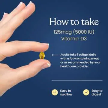 High Potency Vitamin D3 Supplement for Immune & Bone Health
