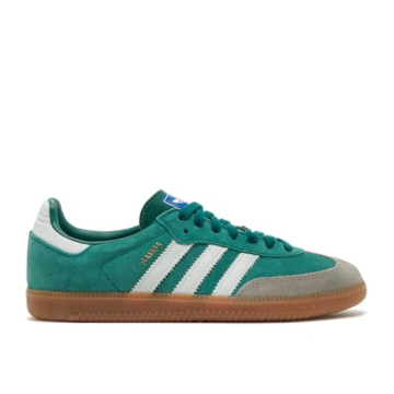 Adidas Samba OG Mens Green Suede Sneakers, Size 8.5
