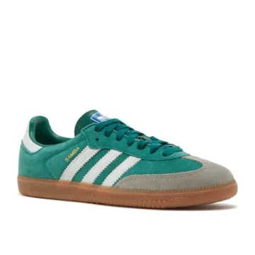 Adidas Samba OG Mens Green Suede Sneakers, Size 8.5