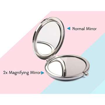 STARAMZ 9 Sets Bridesmaid Proposal Gifts Compact Mirror, 1 Bride to Be Makeup Mirror 8 Bride Tribe Mirrors Wedding Bridesmaid Gifts-Mirror for Bridal Party,Champagne Mirror