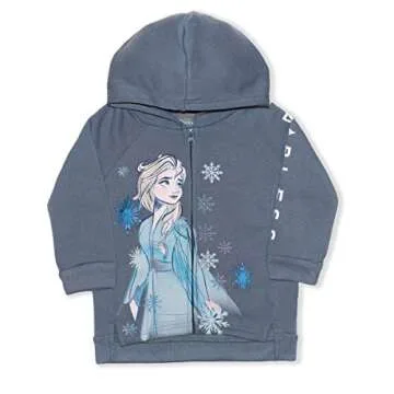 Disney Princess Girls Hoodie and Sweatshirt Set 2-6