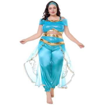 Funna Princess Costume Dress Up for Women - Blue