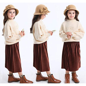 Warm Wool Bucket Hat for Kids with Bowknot