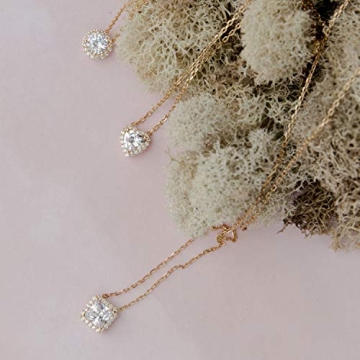 PAVOI 14K Gold Plated Heart Pendant Necklace