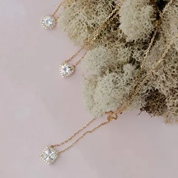 PAVOI 14K Gold Plated Heart Pendant Necklace