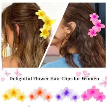 AMCAMI Flower Hair Clips Set for All Hair Types