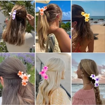 AMCAMI Flower Hair Clips Set for All Hair Types