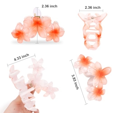 AMCAMI Flower Hair Clips Set for All Hair Types