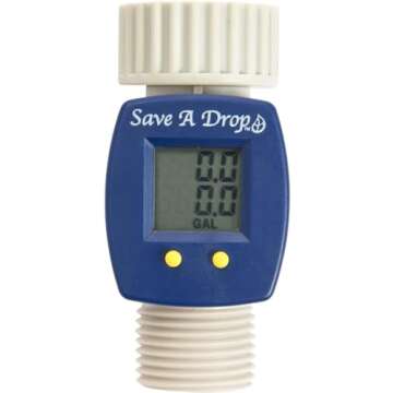 Save a Drop P3 Blue Water Flow Meter | Measure Gallon Usage from an Outdoor Garden Hose | Helps Cons...