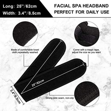 Whaline Spa Facial Headband Set - Adjustable and Stylish