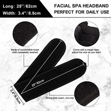 Whaline Spa Facial Headband Set - Adjustable and Stylish