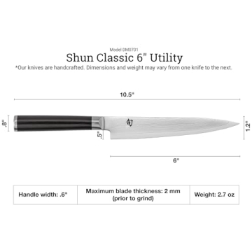 Shun Classic 6 Inch Utility Knife for Culinary Excellence