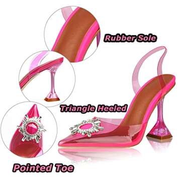 AMINUGAL Womens Slingback High Heel Sandals for Parties