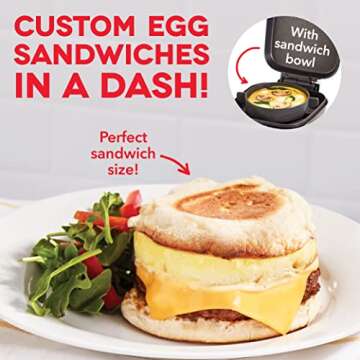 Dash Deluxe Sous Vide Style Egg Bite Maker with Silicone Molds for Breakfast Sandwiches, Healthy Snacks or Desserts, Keto & Paleo Friendly, (1 large, 4 mini)