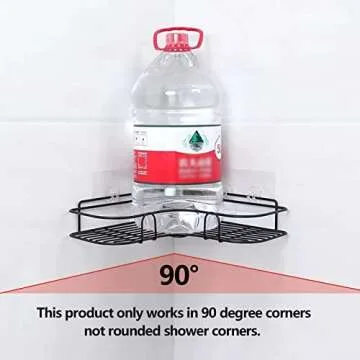 3-Pack Corner Shower Caddies Basket Shelves with Bathroom Soap Dishes, Adhesive Shower Storage Organizer with Hooks for Bathroom, Toilet, and Kitchen, No Drilling Rust Proof Shower Wall Shelf Black