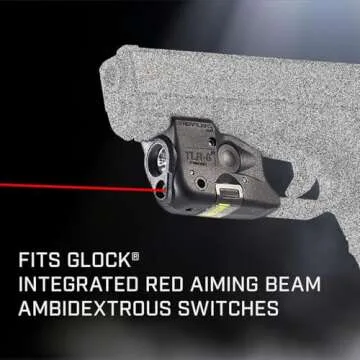 Streamlight 69290 TLR-6 100-Lumen Tactical Weapon Light with Integrated Red Aiming Laser Designed Exclusively and Solely for Select Glock Railed Handguns, Black