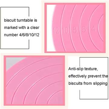16 Pc Cookie Decorating Kit - 2 Acrylic Turntables, 6 Scribe Needles, 2 Mesh Mats, 6 Decoration Brushes