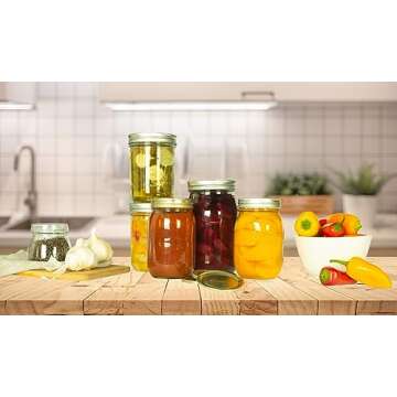 Superb Wide Mouth Mason Jar Canning Lids with Bands