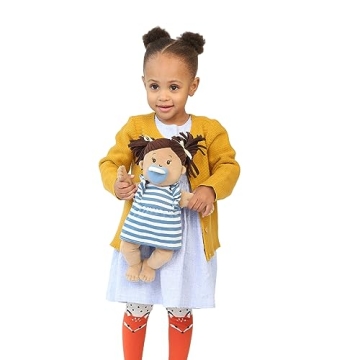 Manhattan Toy Baby Stella Beige with Brown Hair 15" Soft First Baby Doll