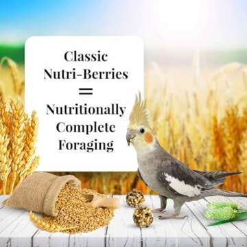 LAFEBER'S Classic Nutri-Berries Pet Bird Food, Made with Non-GMO and Human-Grade Ingredients, for Cockatiels (4 lb)