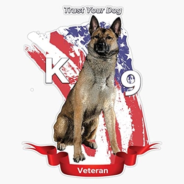 K9 Veteran Waterproof Vinyl Sticker 5"