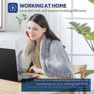 Sealy Electric Heated Throw Blanket 50"x60" Cozy