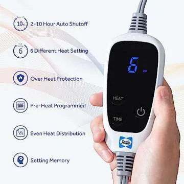 Sealy Electric Heated Throw Blanket 50"x60" Cozy