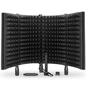 Aokeo Studio Recording Microphone Isolation Shield - Enhance Sound Clarity with Pop Filter