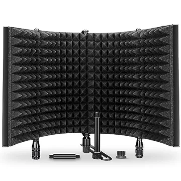 Aokeo Studio Recording Microphone Isolation Shield - Enhance Sound Clarity with Pop Filter