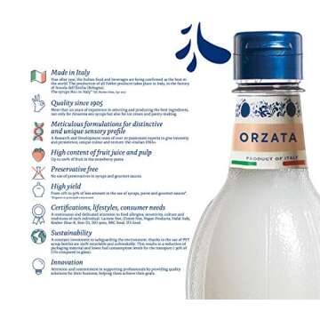 Fabbri Flavoring Syrup, Orgeat, Made in Italy, 33.8 Ounce (1 Liter)