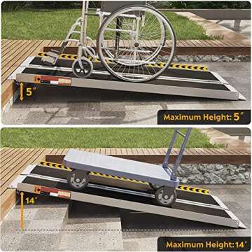 ORFORD 5FT Portable Wheelchair Ramp for Easy Access