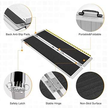 ORFORD 5FT Portable Wheelchair Ramp for Easy Access