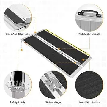 ORFORD 5FT Portable Wheelchair Ramp for Easy Access
