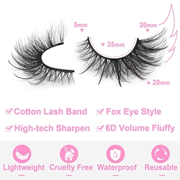 Kiromiro Fox Eye Lashes Fluffy Faux Mink for Charming Look
