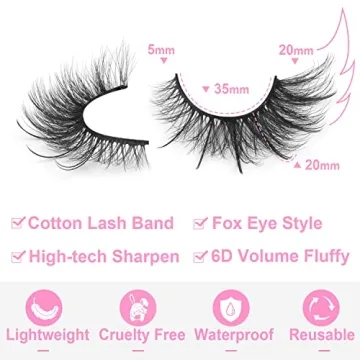 Kiromiro Fox Eye Lashes Fluffy Faux Mink for Charming Look